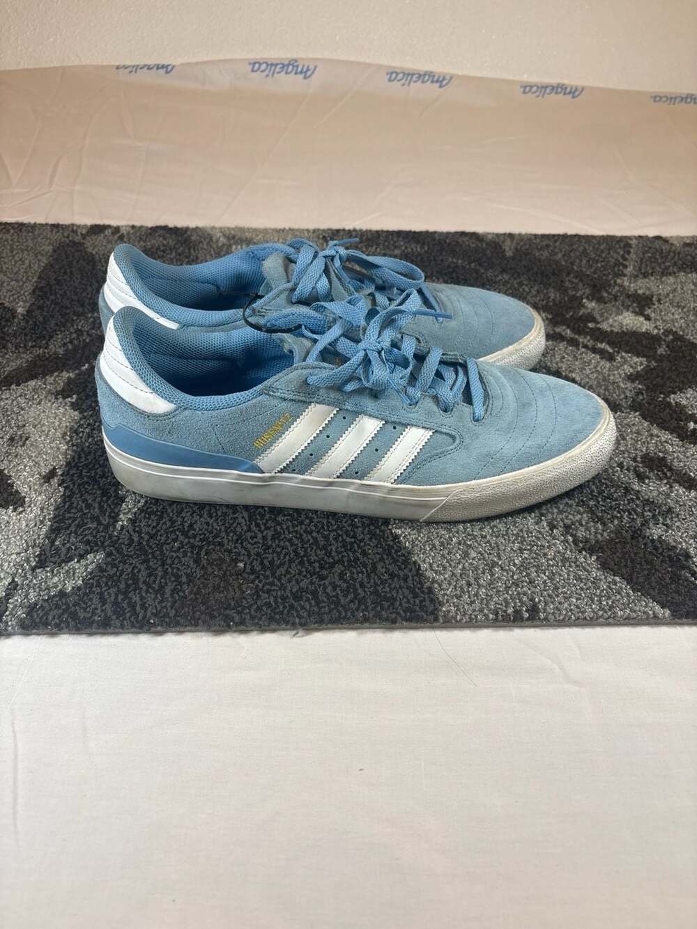 Adidas Busenitz Vulc II Skate Shoes Clear Sky White Size 12